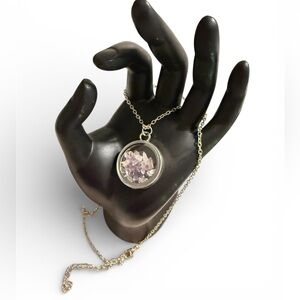 Amethyst Floating Pendant Necklace